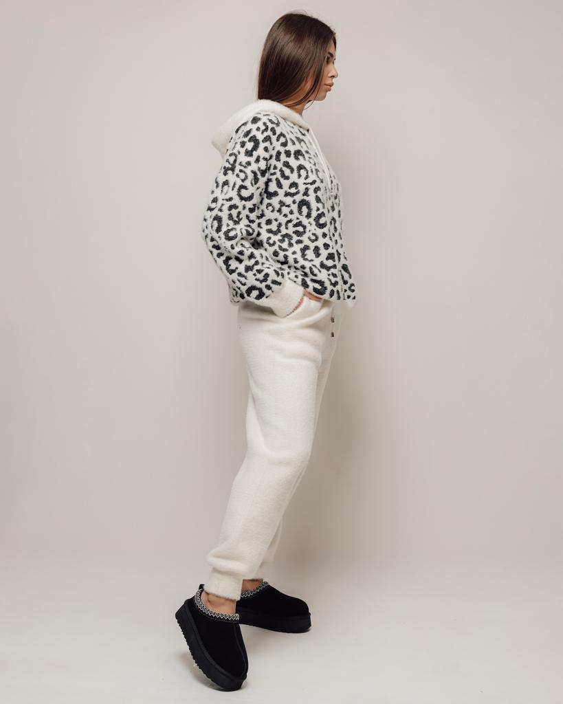 Women's Leopard Suit 30111 White Jacket Pants