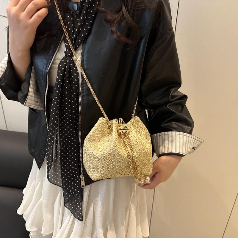 Summer Casual Bucket Bag New Fashion Versatile Trend Chain Beautiful Shoulder Messenger Bag Women's Bag