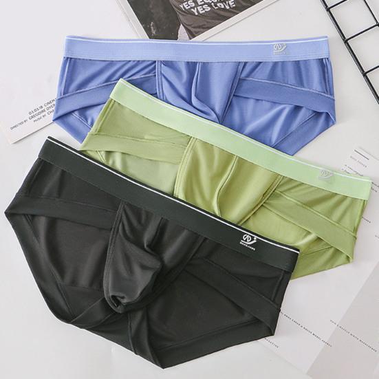Men Panties Solid Color Quick Dry Breathable U Convex Bulge Pouch Anti-septic Thin High Elasticity Men Briefs Male Inner Wear Clothes