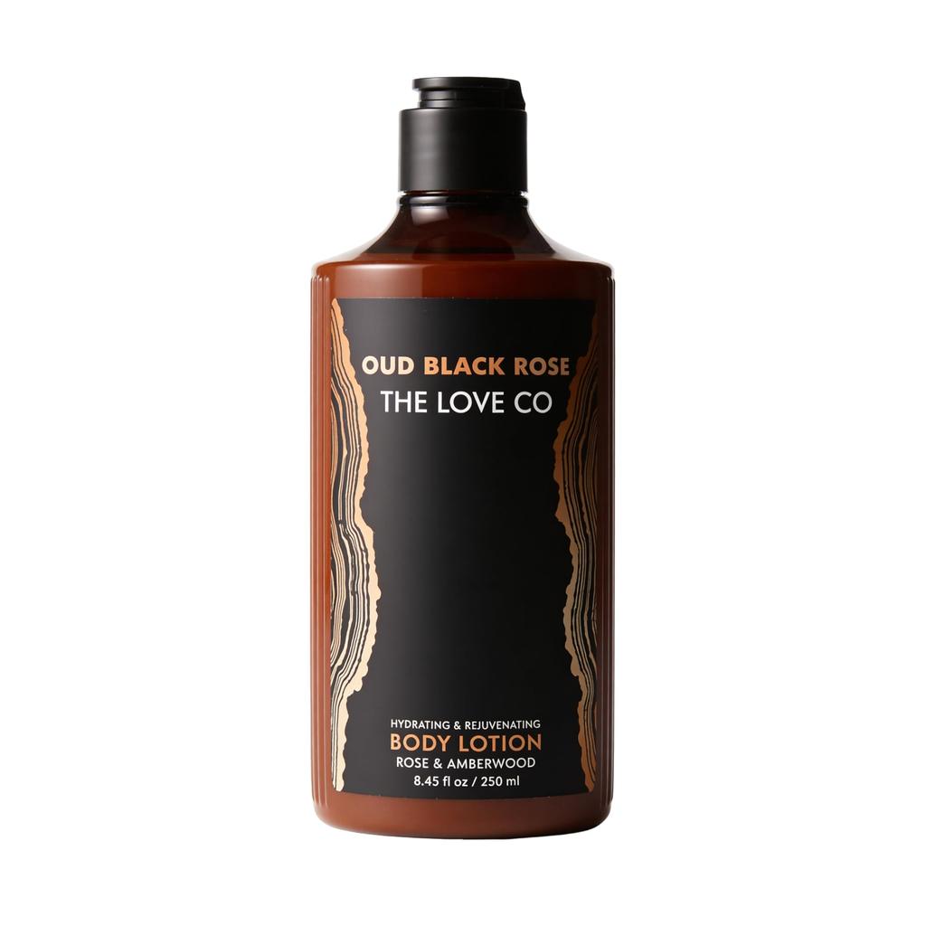 THE LOVE CO Black Rose & Oud Body Lotion for Women 250ml | Perfumed Body Lotion for Dry Skin | Deep Moisturizing, Non-Sticky & Fast Absorbing Formu