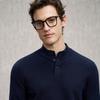 EMZ Erdos Men's 100% Pure Wool Stand Collar Sweater
