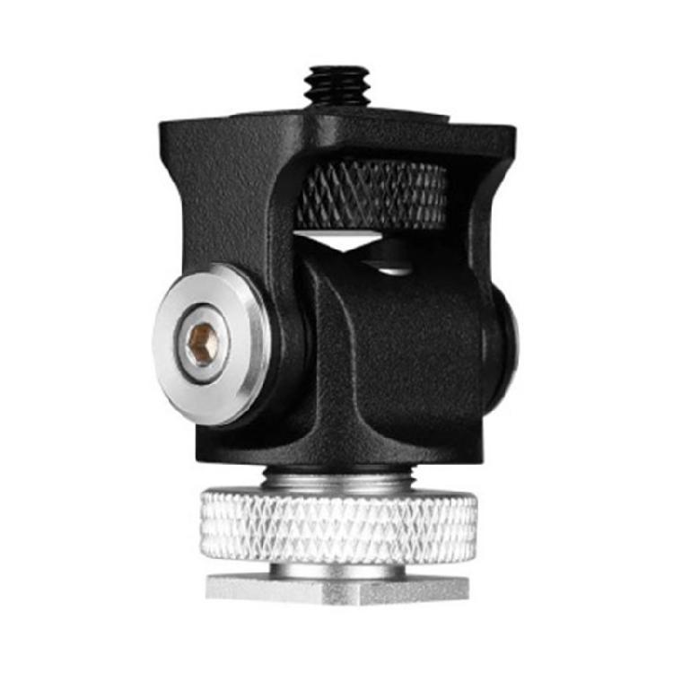 

Small Cold Shoe Adapter with Flexible 360 Degree Rotation Versatile Monitors Mount Simple to Use for Camera Monitors срібний