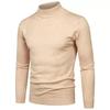 Autumn and Winter Do Not Fade Anti-pilling Core-spun Yarn Solid Color Men's Semi-turtleneck Bottoming Sweater Knitted Sweater