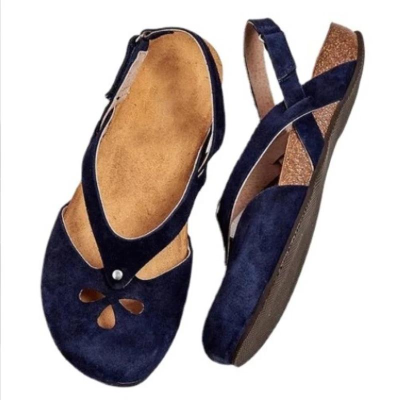 2026 Sandali Donna Estate Signora Ragazza Comodi Caviglia Vuoti Punta Tonda Sandali Donna Morbidi Suola da Spiaggia Scarpe Donna Taglie Forti
