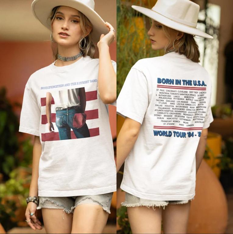 Unisex Bruce Springsteen T-Shirt or Sweatshirt – Official 2024 Tour Merch & Fan