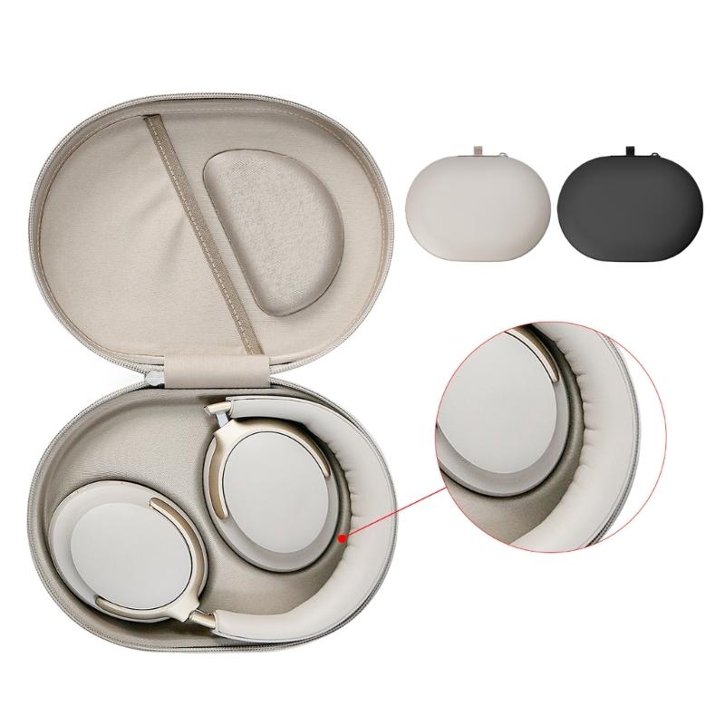 Durability Headphone Travel Case Water Resistant Hard Shell Shockproof Zippered Storage Box For