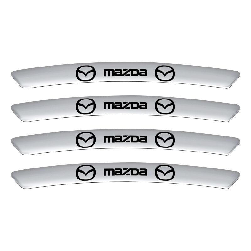 Para Mazda 2 3 4 5 6 7 8 ATENZA Axela 6 RX8 CX6 CX5 CX4 Alexa CX4 CX5 CX8 2 3 6 DJ BL BM GJ 4Pçs Emblema Central da Roda do Carro Adesivos para Aro de Pneu Acessórios