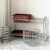Stainless Steel Bathroom Vanity Organizer Shelf