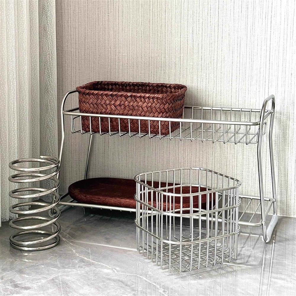 Stainless Steel Bathroom Vanity Organizer Shelf