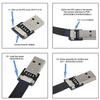 Cablecc 200CM Up Angled USB Male To Micro USB Male Data Flat Slim FPC Cable for Phones 2.0 Type-A 5-Pin FPV, Discs,