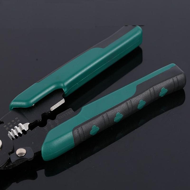 

1 шт. Многофункциональные клещи для обжима клемм 4 в 1, Инструмент для зачистки проводов, Кусачки для проводов, Клещи для клемм, Аксессуары для электропроводки, Ручной инструмент зелёный