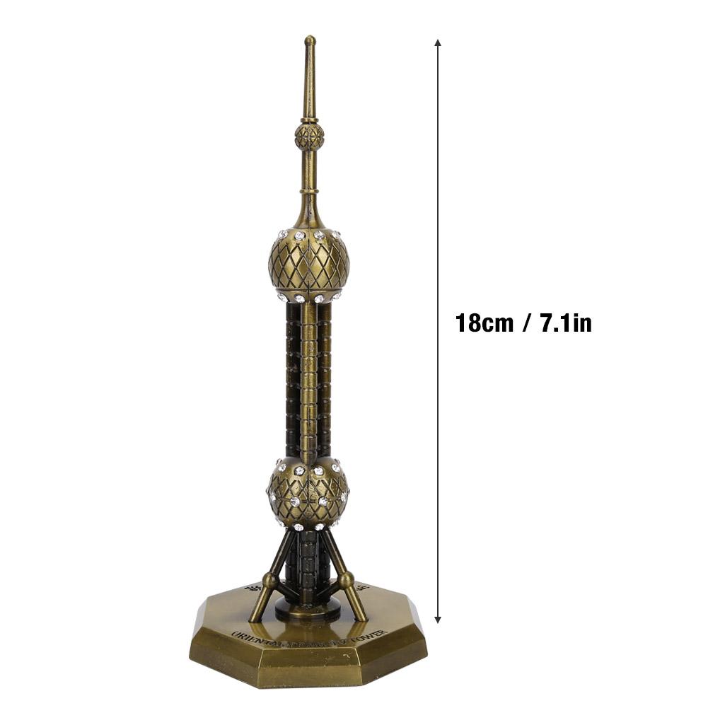 Shanghai Oriental Pearl with Diamond Model Electroplating Workmanship Travel Souvenir