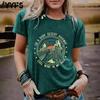 Women's Fashion Casual Summer Spring Short Sleeve O-Neck Blouses & Shirts