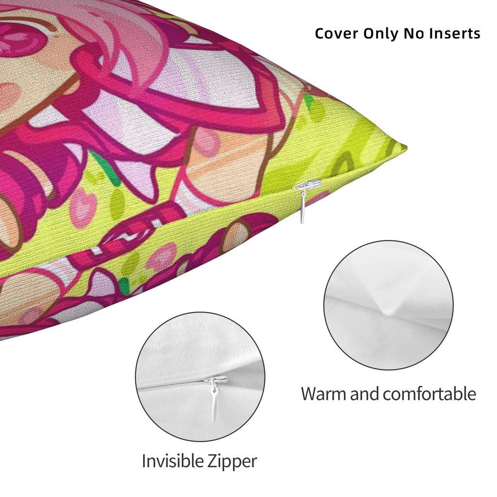 Haru Urara Pillow Case Umamusume Soft Pillow Cover For Couch Sofa Bedroom Cute Funny Pillowcases