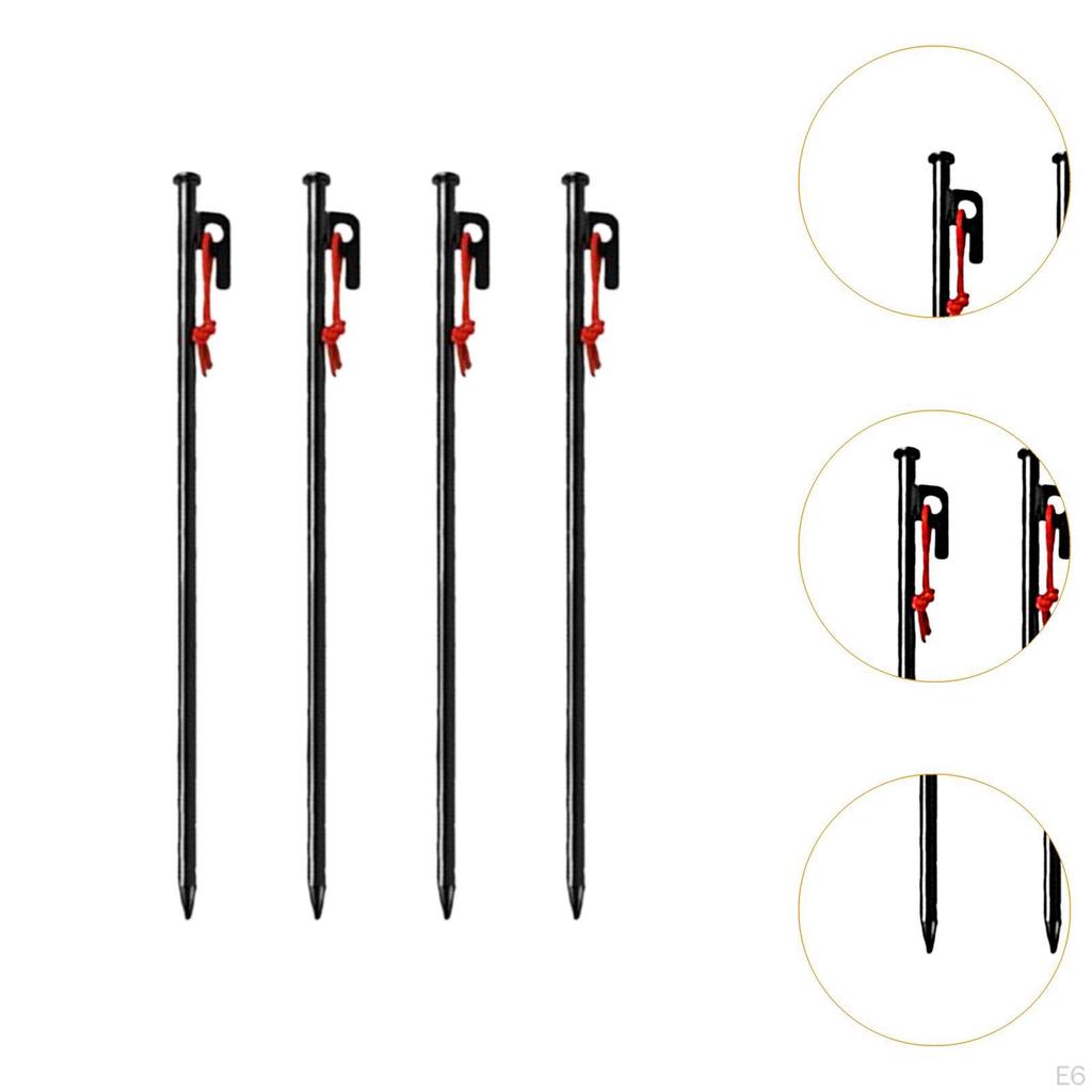 4 Pieces Tent Stakes Ground Heavy Duty Easy to Install Pegs Spikes for Camping