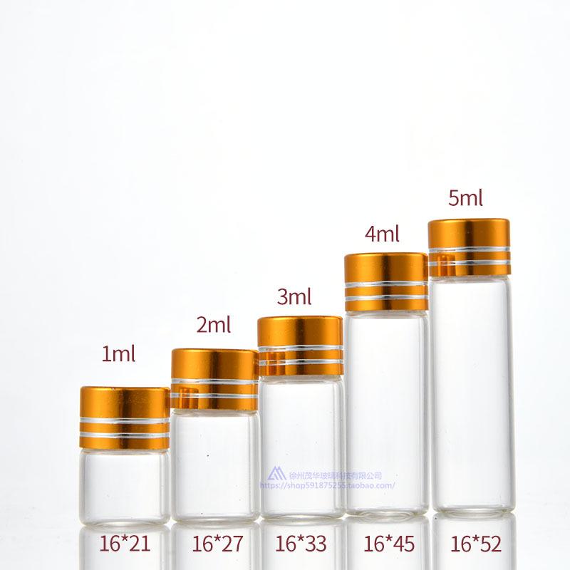 16mm Transparent 3ml Glass Vials for Antrodia Camphorata Drop Pills, Essential Oils, Health Supplements, and Medicine Powder.