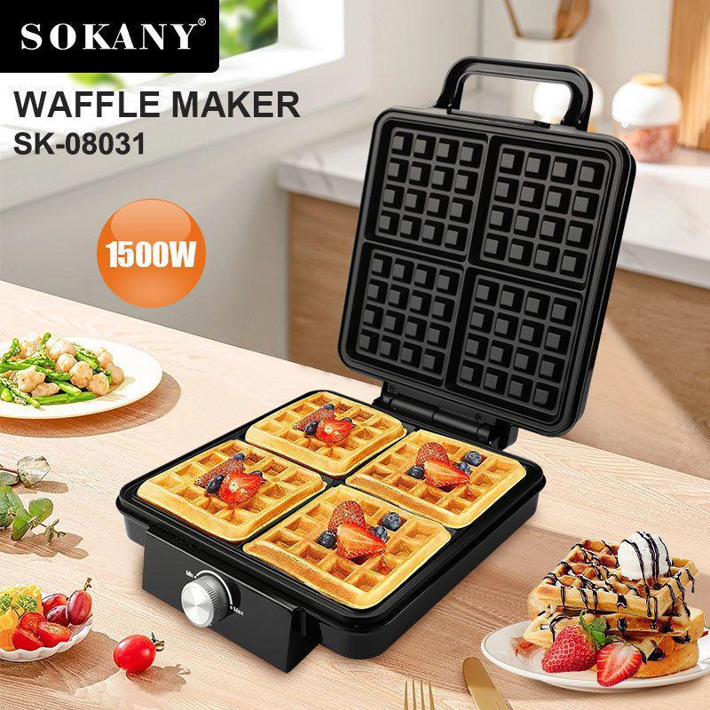 08031 Four-Slice Waffle and Sandwich Maker - Electric Griddle Home Appliance