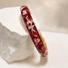 1cm Cloisonne Bangle Extra Width Enamel Bracelet Retro Colorful Enamel Bangle  Vintage Accessories