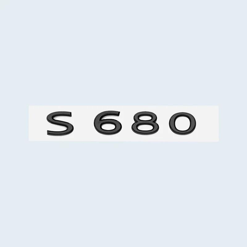 New Chrome Black Letters S480 S580 S680 V12 Emblem for Benz Maybach S Class Car Fender Trunk Rear W221 W222 Logo Sticker geu8