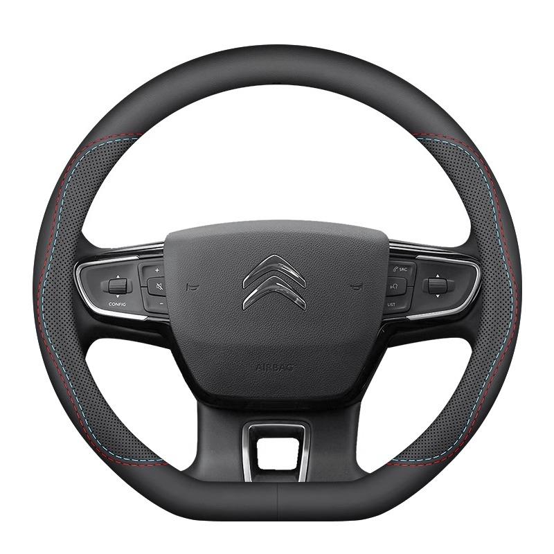 Car Suede Leather Steering Wheel Cover For Citroen C4 C3 Elysee C3 AIRCROSS Car-Styling Steering Wheel Auto Accessories