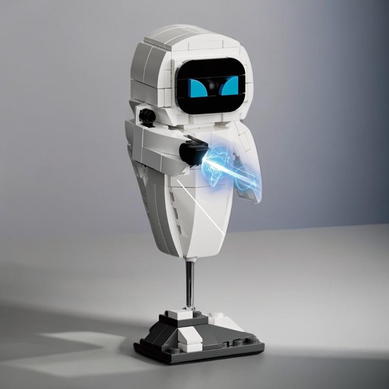 Anime Small Wall E Eve Construction Blocks Small Particle Robot Construction Blocks Toys Desktop Ornaments Action Figure Model Gifts