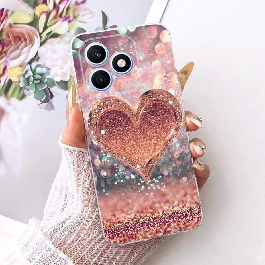 For Honor X8d 4G Case Beautiful Girl Peacock Painted Cover Soft Silicone Phone Case For Honor X8d X 8d HonorX8d 4G Fundas Bumper