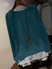 2025 Primăvară/Toamnă Casual Patchwork Gât Rotund Aspect Două Piese Elastic Moale Top