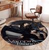 The Vampire Diaries Pattern Round Rug, Indoor/Outdoor Mat, for Picnic, Gameroom, Bedroom, Office, Living Room, Home Decor Carpet, Birthday Gift