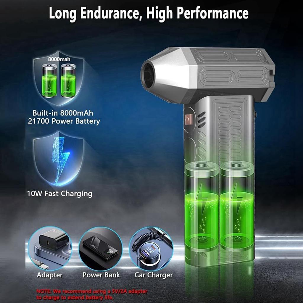 Electric Compressed Duster For PC And Keyboard, 130000 Handheld Car Vacuum Cleaner Cordless For Home, Outdoor