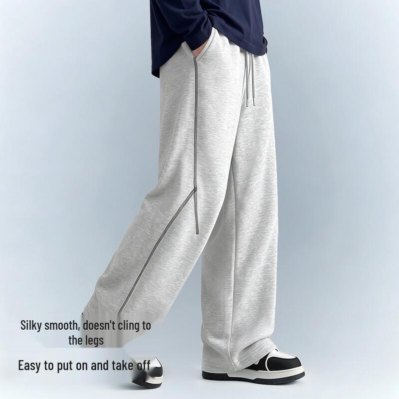 Fingercroxx Men's Lyocell Blend Straight-Leg Casual Pants