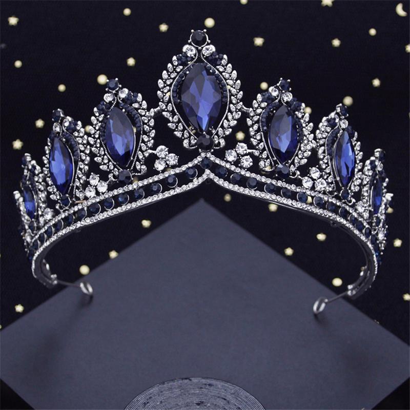 Baroque Vintage Crystal Tiaras Wedding Crown Bride Headdress Royal Queen Bridal Diadem Pageant Wedding Crown Hair Jewelry