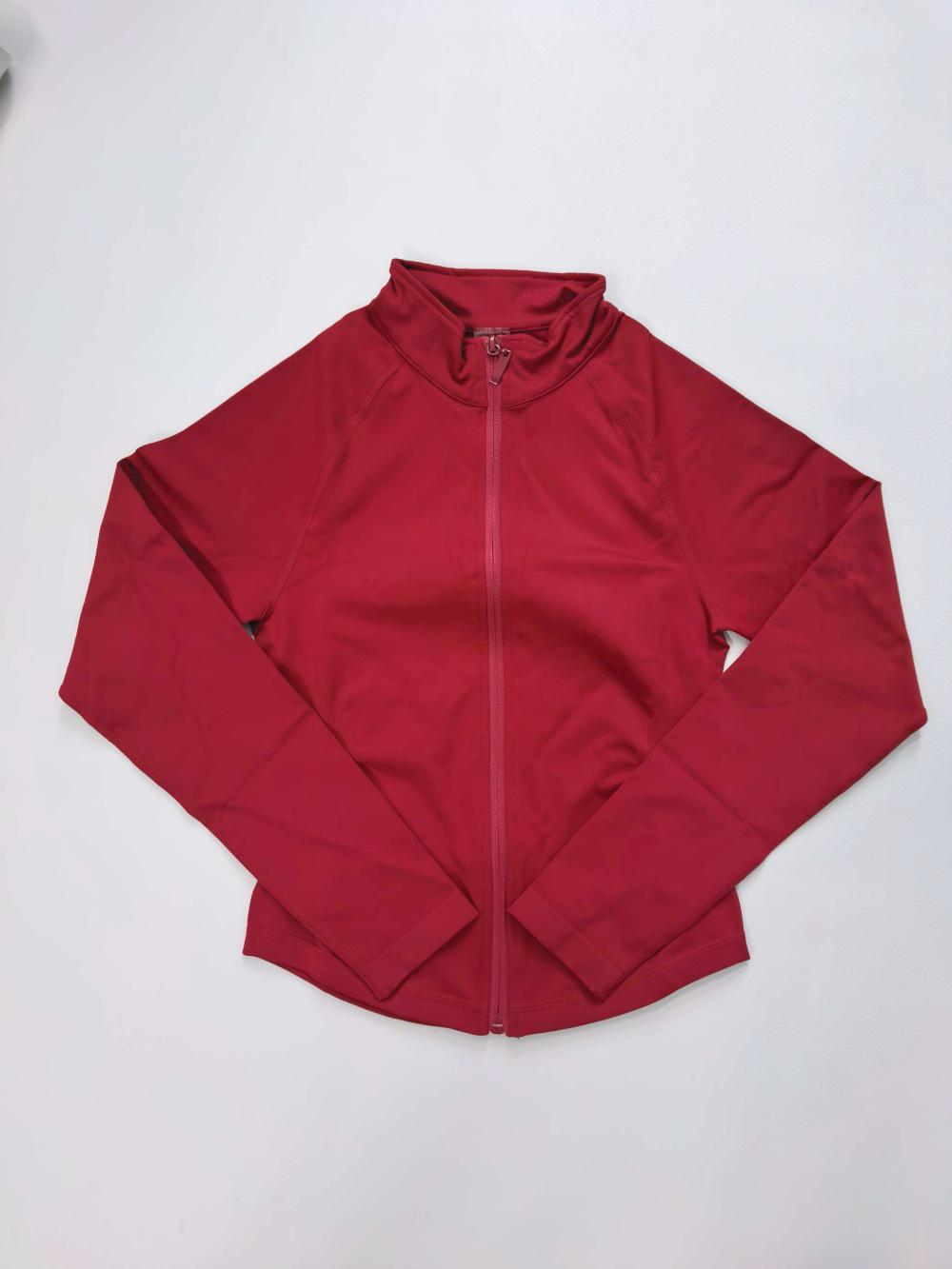 Однотонная узкая спортивная куртка для йоги - на молнии, дышащая, быстросохнущая спортивная одежда M