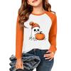 Kids' Halloween Printed Long Sleeve Neck T-Shirt for Casual Wear
