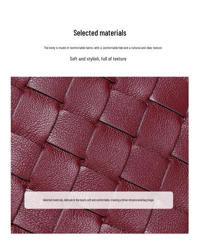 Large Capacity Woven Shoulder Bag - Trendy Crescent Dumpling Handbag, Underarm Style.