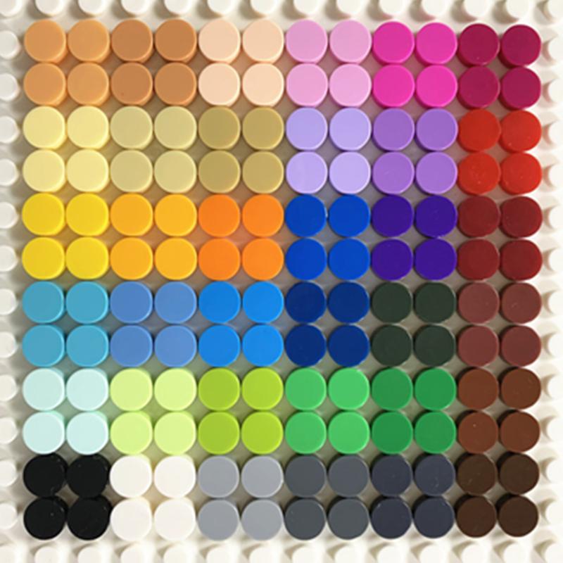 80 Pezzi Mattoncino Piatto 2x2 Punti Multicolore Compatibile con 3022 94148 Mattoncini Auto-Bloccanti Giocattoli Accessori