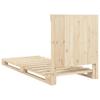 Solid Wood Bed with Headboard 90 x 200 cm Pine