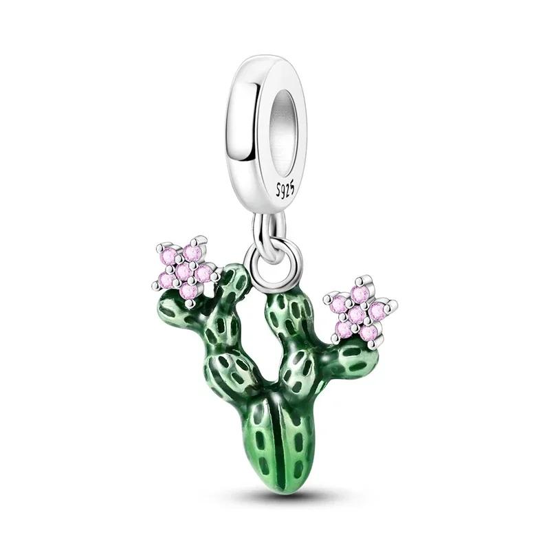 Kupfergrüne Serie Blumenbaum Apfel Anhänger DIY Feine Perlen Passend für Original Charms Armband Damen Schmuck DIY