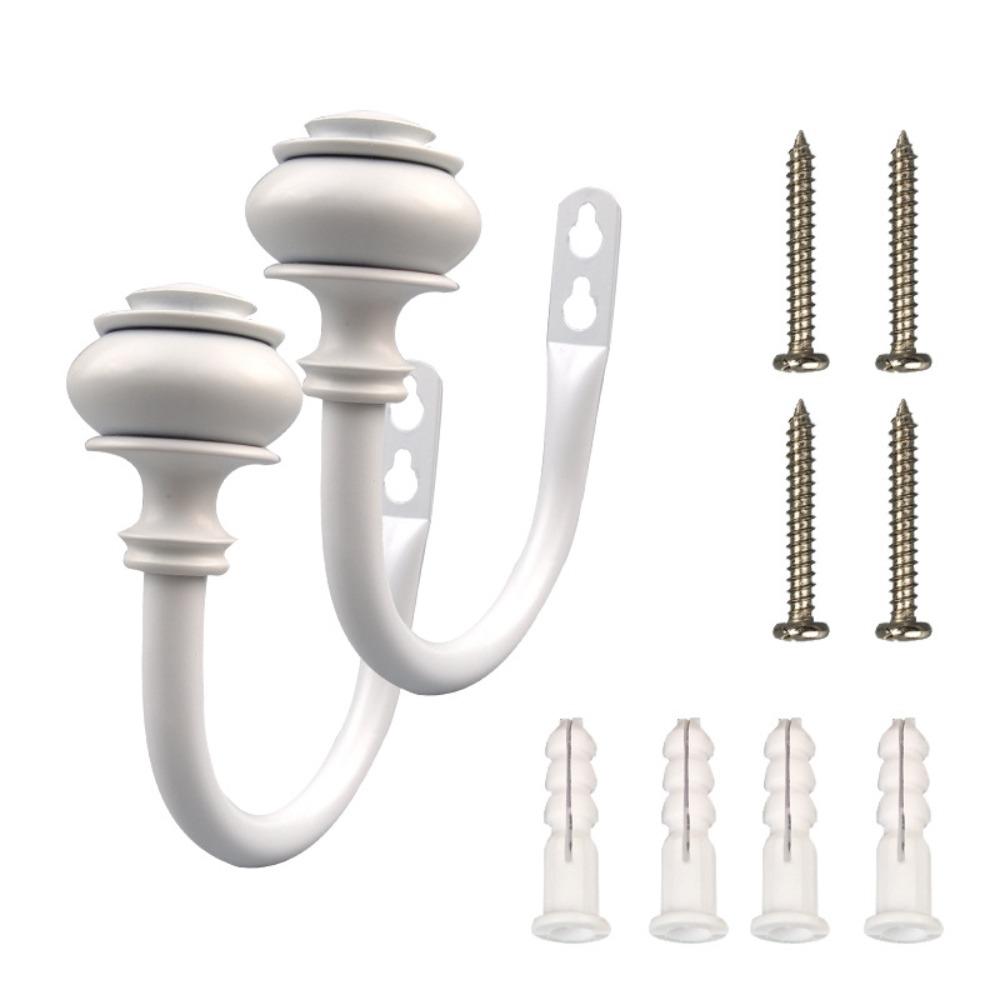2Pcs Vintage Style Curtain Holdbacks Wall Mounted Tieback Hooks Drapery Tie Backs  Home Decor