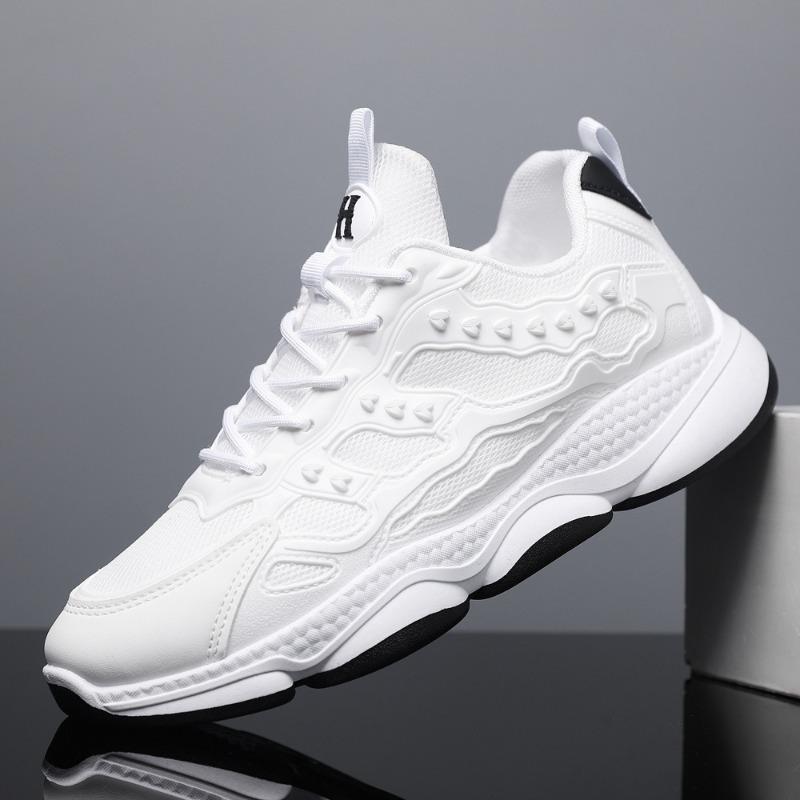 Neue Mesh-Sneaker fly-gewebt bequem und atmungsaktiv Freizeitschuhe modische weichsohlige weiße Schuhe