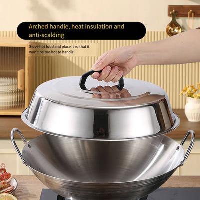 32CM Pot Cover Size High Lid Cooking Cover Stainless Steel Pot Cover