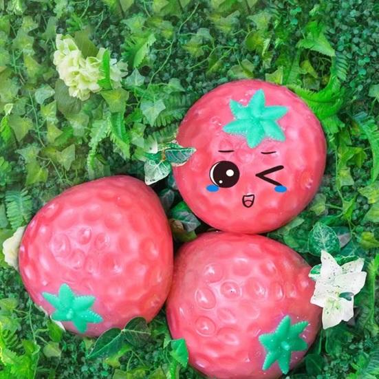 Color Changing Strawberry Squeeze Toy Simulated Fruit Bunny Duck Love Heart Stress Ball