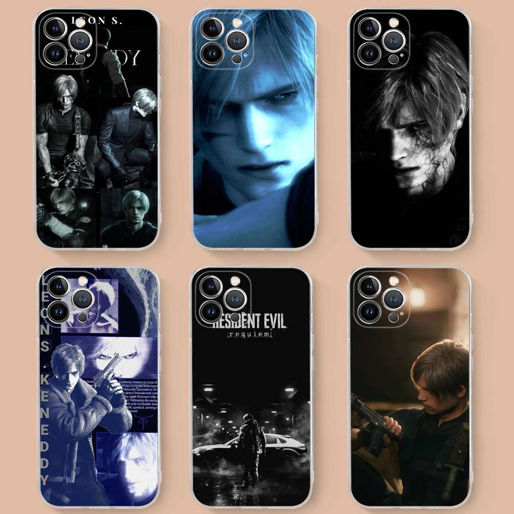 Game Leon Resident E-Evil Phone Case For IPhone 17 16 15 14 13 12 11 Pro Max Plus Soft Cover Personalized DIY