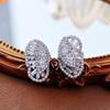 Elegant Zircon Butterfly Wing Stud Earrings, S925 Silver Needle - Versatile High-End Women's Jewelry