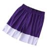 Men's Patchwork Quick-Dry Basketball Shorts - Over-the-Knee, Loose Fit for Running, Training, and Beach Activities.