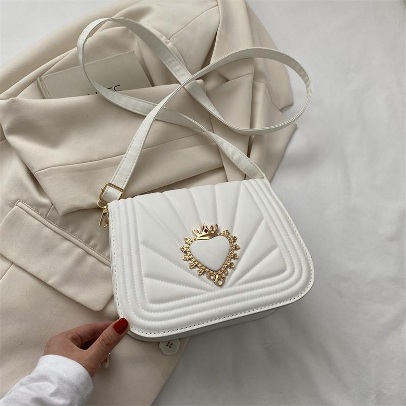 Chic Medium-sized Shoulder Bag For Women In Elegant Black White Pink Green