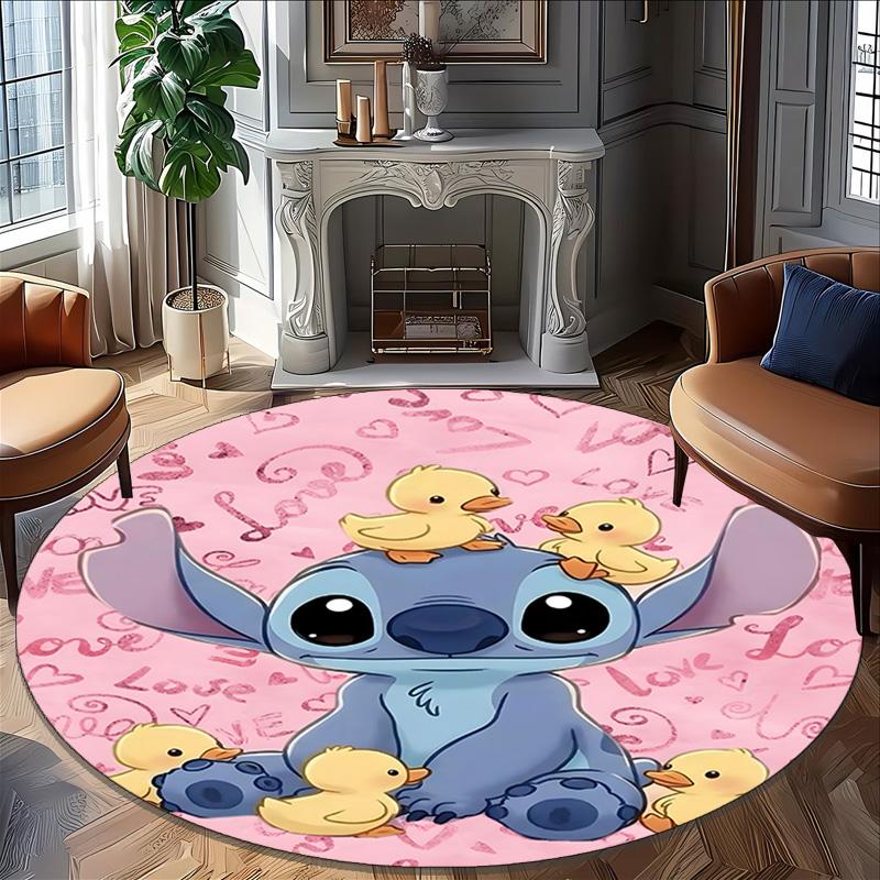 1pc S-Stitch1 Carpet, Round Rug, Comfortable, Suitable for Entryways, Living Rooms, Office, And Bedrooms, Christmas Decoration