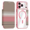 Applicable to Apple 18ProMax mobile phone case, color shield, magnetic flip cover, leather case, iPhone17 card all-inclusive protective case.