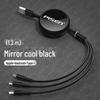 PISEN 100W Retractable 3-in-1 Cable for Apple & Huawei Fast Charging