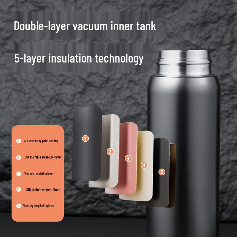 Deli LL625 316 Stainless Steel Thermos Bottle