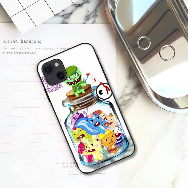 Happy Tree Friends Phone Case For iPhone 11 12 Mini 13 14 15 Pro XS Max X Plus SE XR Shell